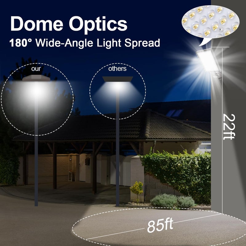 LEDMO LED Parking Lot Light 37000lm Outdoor Dusk to Dawn Commercial Street Light with Adjustable Arm Wall Mount 240W IP65 LED Barn Security Area Lights for Yard Sport Warehouse Shop 5000K - Image 2